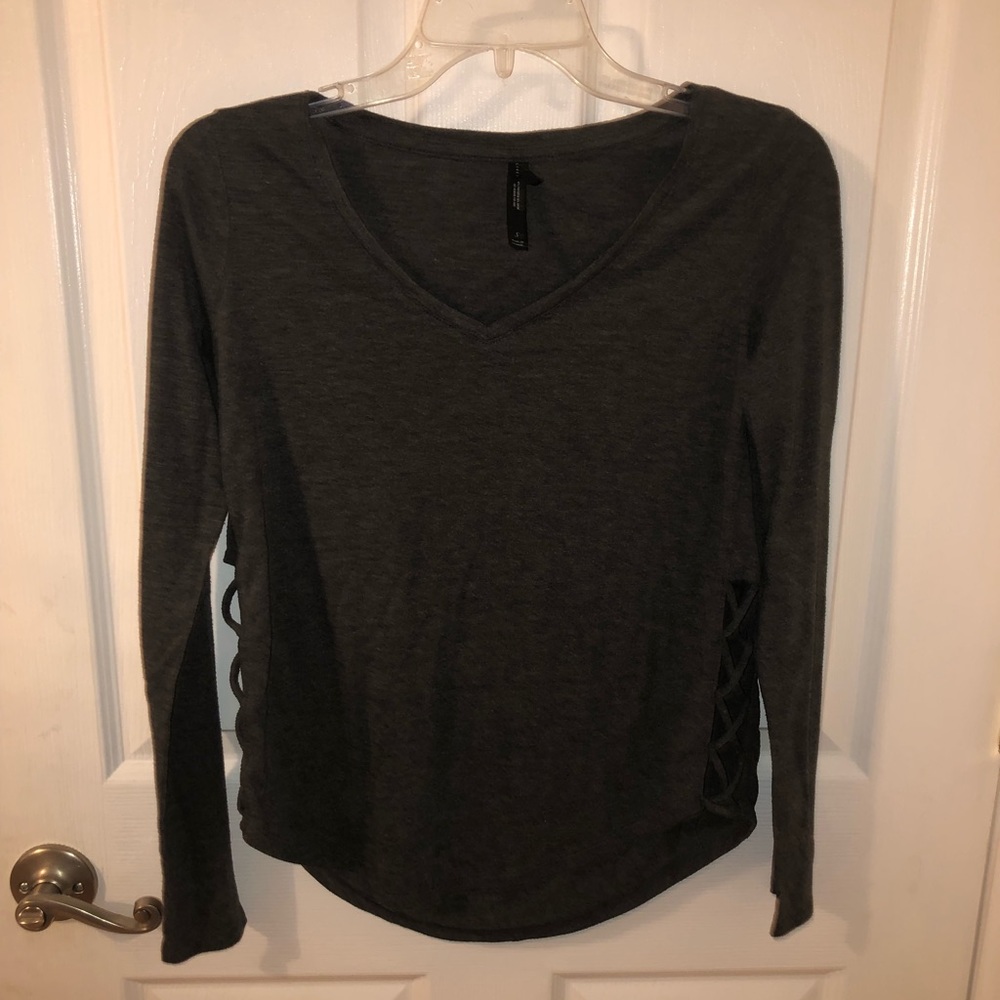 Dark gray top